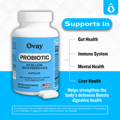 Probiotic 40 Billion with Prebiotics – Gut Health & Digestion Support