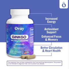 Ginkgo Biloba + Ginseng – Brain Boost & Energy Support