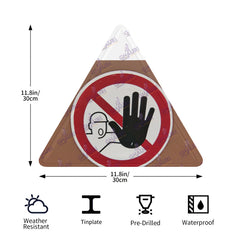 Triangular Steel Cut Out Shape Metal Art Decor