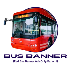 Red Bus Banner Ads Services in Karachi – High-Impact Outdoor Advertising
