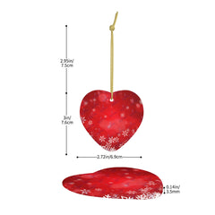 Ceramic Heart Shape Christmas Pendant