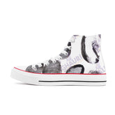 High Top Canvas Shoes - White