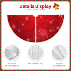 Faux Linen Christmas Tree Skirt