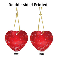 Ceramic Heart Shape Christmas Pendant