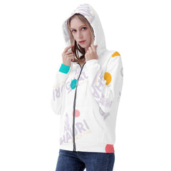 Women's All Over Print Zip Hoodie