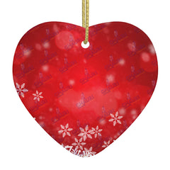 Ceramic Heart Shape Christmas Pendant