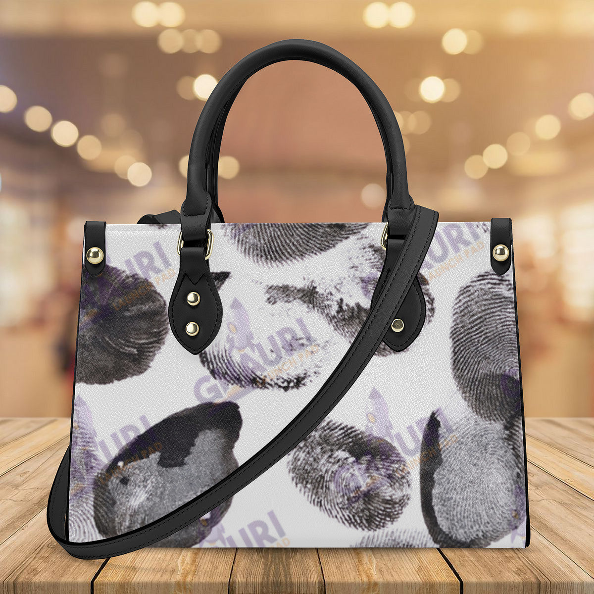 Luxury Women PU Tote Bag - Black