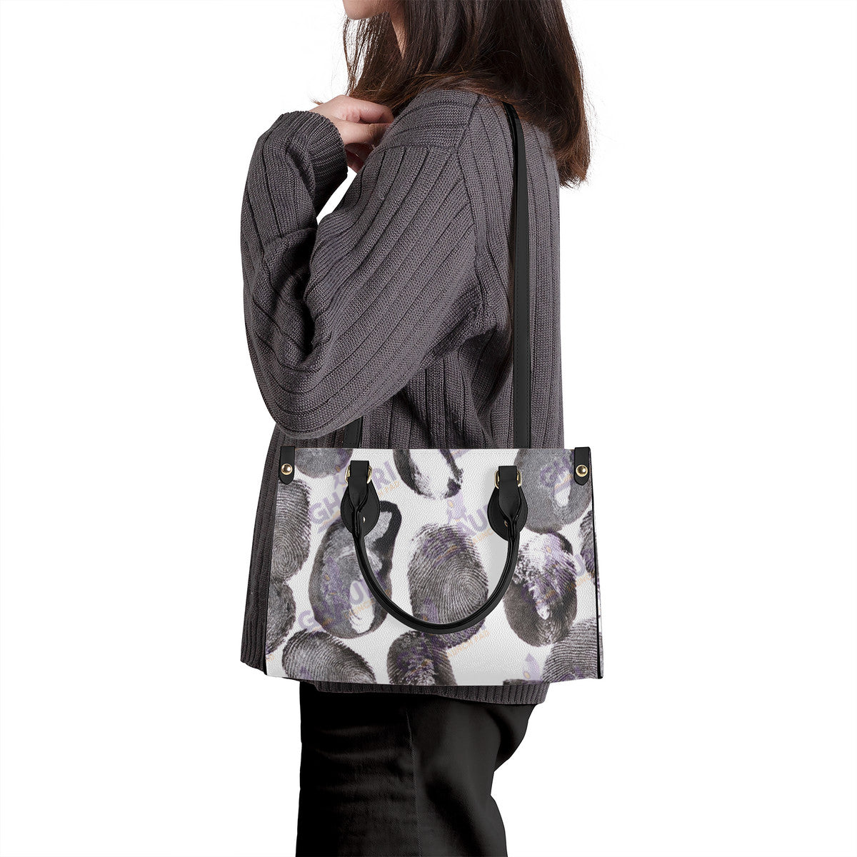 Luxury Women PU Tote Bag - Black
